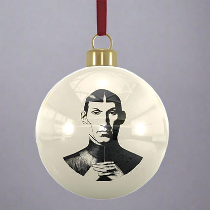 Brothers John, Paul & Ringo Set - Handcrafted Luxury Bone China Christmas Baubles